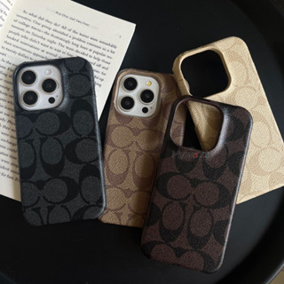 Capa De Couro Simples E Elegante Para iPhone 17 Pro Max 16 15 14 13 12 11 Design De Lente De Grande Abertura Cobertura C em Oferta na Shopee