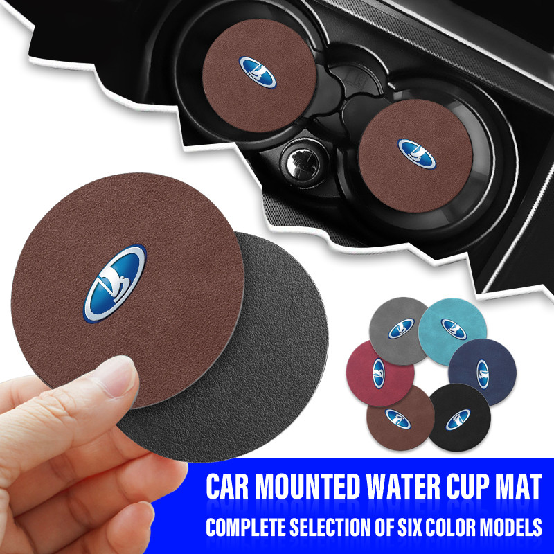 2 Pçs Carro Antiderrapante Copo De Água Tapete De Isolamento Térmico Camurça Decoração Coaster Para Lada VESTA Niva Kali