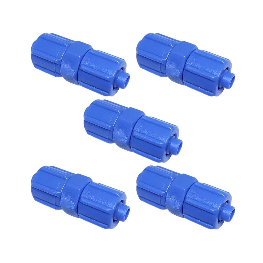 Conexão União Reta Abs (Com Porcas) 8mm (Kit 5)