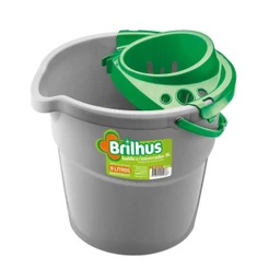 Balde Plástico com Escorredor 9L Brilhus Bettanin