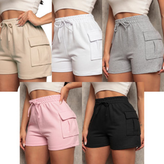 kit 5 Shorts Moletinho Modelo Cargo Feminino Casual Tendência em Oferta na Shopee