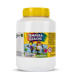 TINTA GUACHE BRANCA 519 ACRILEX - 1 POTE COM 500ML