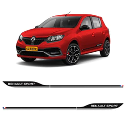 Faixa Lateral Sandero Renault Sport 2020/2021 Adesivo Preto