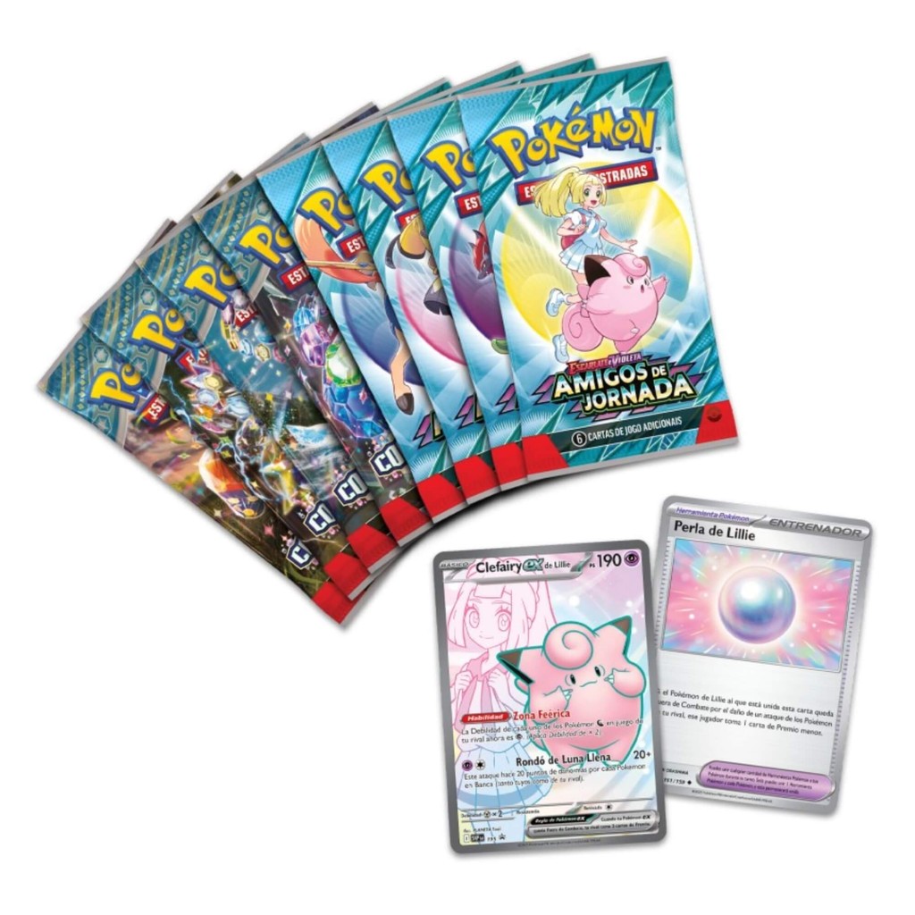 Detalhes do Box Pokemon Coleção de Torneios Lilian Clefairy EX Copag - 35248