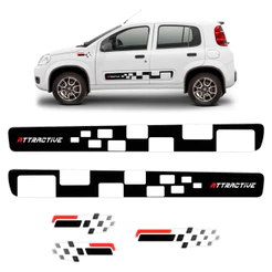 Kit Adesivos Para Fiat Uno Attractive 2011/2021 Faixas