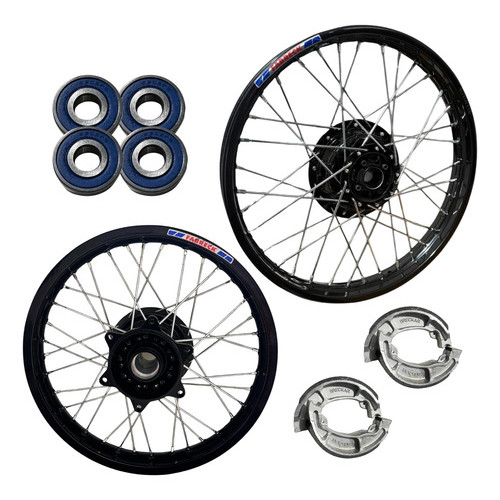 Par Roda Bros Aro Fabreck Ferro Tambor Preto Lona+rolamento em Oferta na Shopee