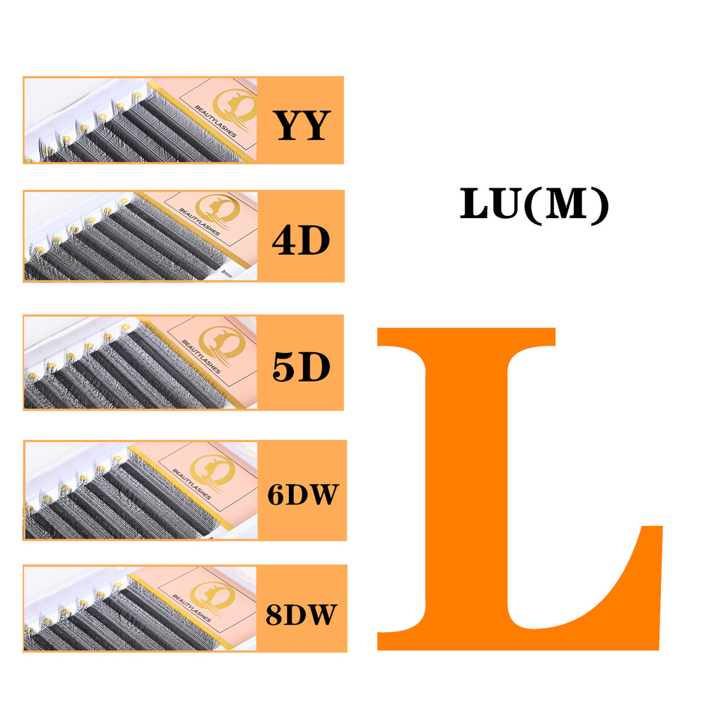 Qbeautuylashes Cílios YY/6D W/5D/4D curl LU (M) 0.07 Extensão De Pré-Fabricados Estilo Recortados Maquiagem Extensões Na em Oferta na Shopee