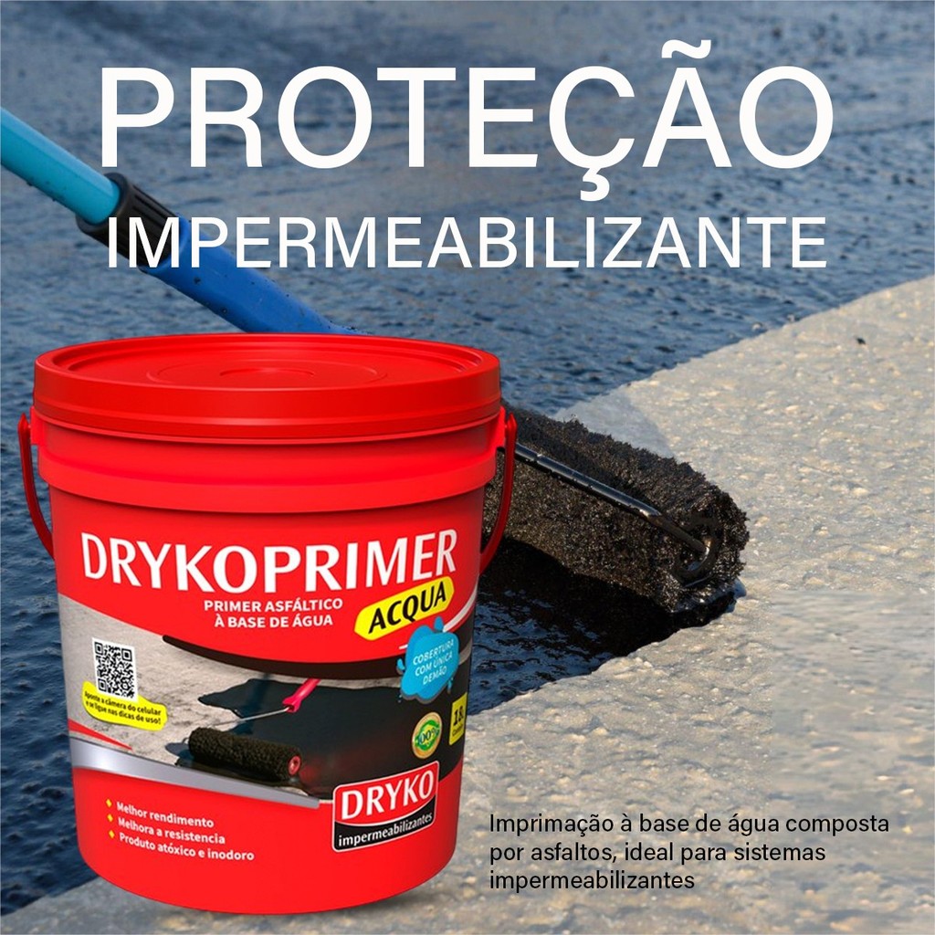 Primer Asfáltico Para Mantas e Fitas Asfálticas 18 Kg - DrykoPrimer