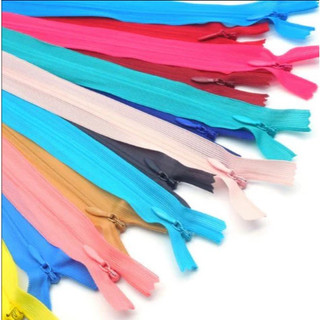 Kit 50 / 10 / 5 Zíper Invisível Embutido de Nylon 20cm Várias Cores