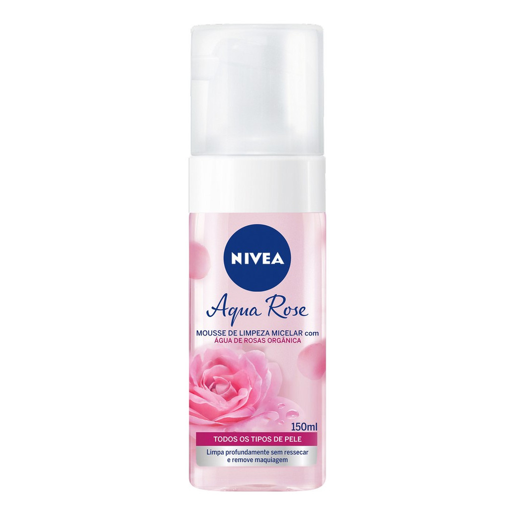 kit 2 NIVEA Mousse de Limpeza Facial Aqua Rose 150ml