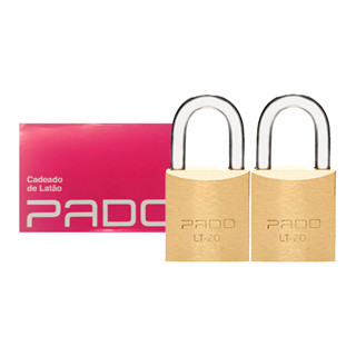 Kit 2 Cadeado Latão Pado LT 20MM 2 Chaves Dourado P/Malas Mochilas Armários em Oferta na Shopee