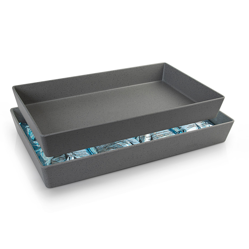 Mesa Térmica Fria 50x30 Melamina 1 Cuba Gelo Gel Gourmet Mix