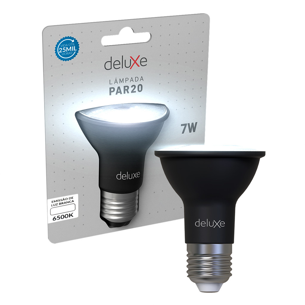Lampada Led Par20 7w 500lm 6500K Bivolt E27 Pf Deluxe em Oferta na Shopee