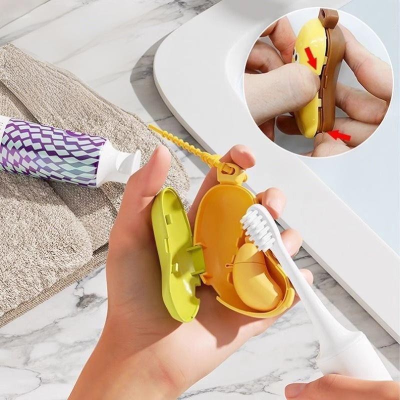 Banana Escova De Dentes Capa Protetora Com Pasta De Dentepartment Poeira Braçadeira Portátil Estilo Viagem Caixa Armazen