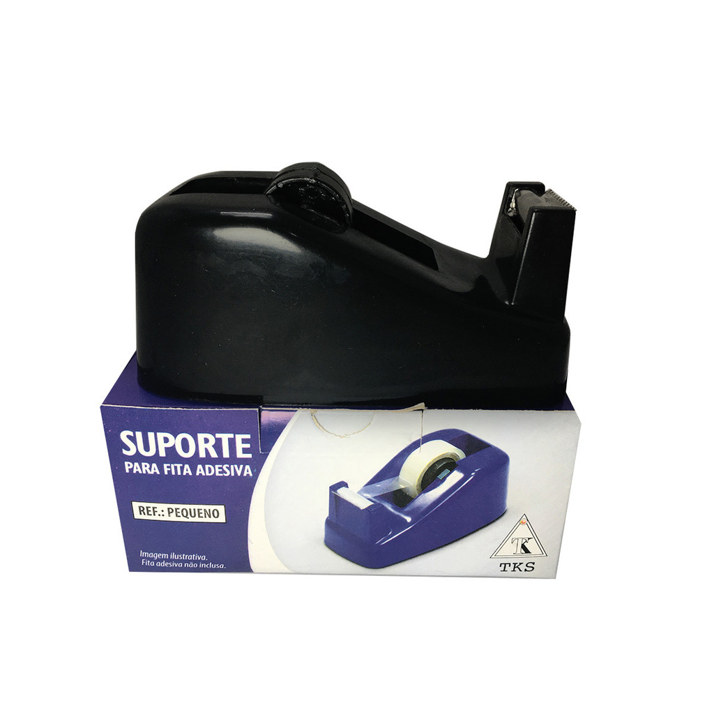 Suporte Para Fita Adesiva Durex Aplicador P 12mm Preto Pequeno