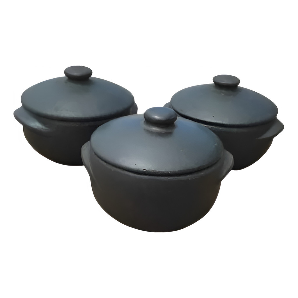 Promoção Kit Com 3 Panelas De Barro Capixaba De 1,5 Litros
