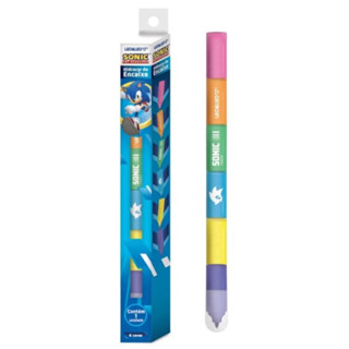 Canetinha Hidrográfica Infatil De Encaixe 6 Cores Filme Sonic Leo&Leo - 1 Unidade em Oferta na Shopee