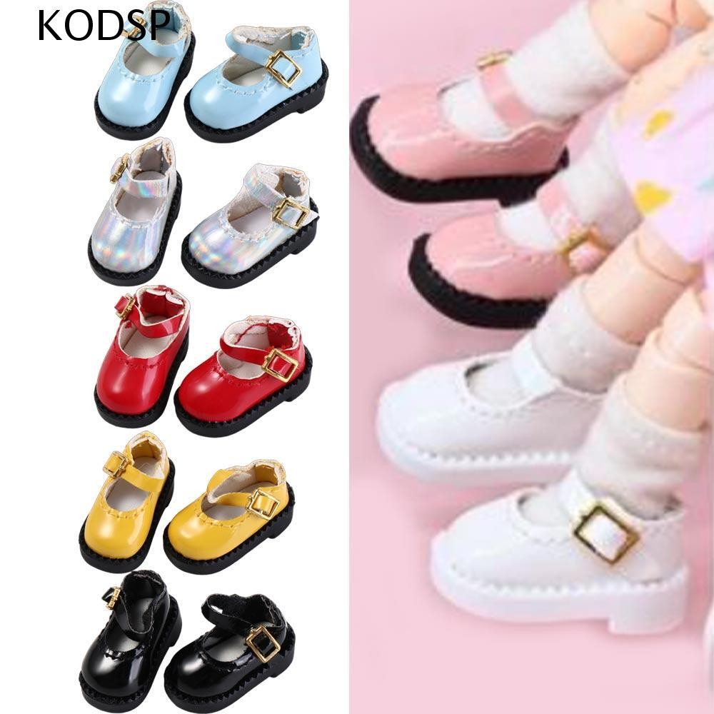 KODSP 1 Par De Sandálias De Boneca OB11 , Couro PU Bico Redondo 12 Sapatos BJD , Mini Princesa OB11 De 2.7 * 1.3 Cm