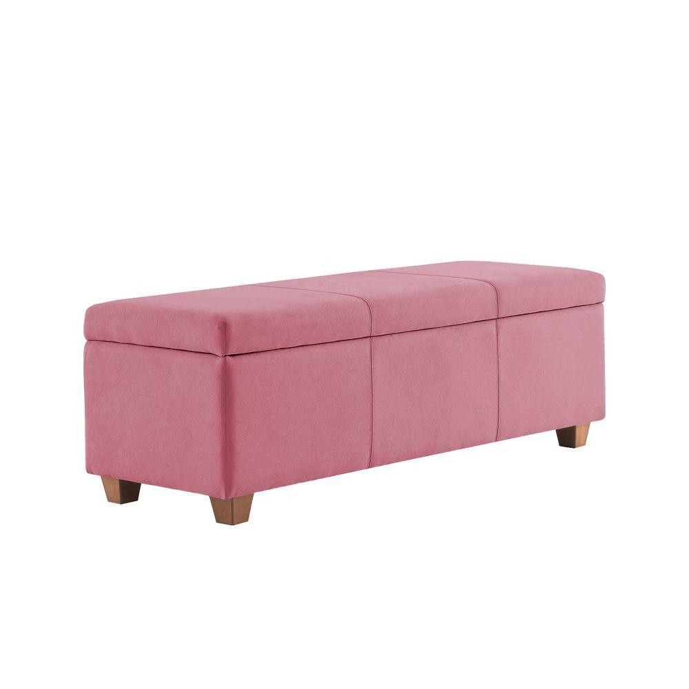Recamier Bau Dubai 1,20m Suede Pink - Inova Decorações - Home & Living