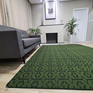 Tapete Carpete Sala Quarto Elegante Geométrico 2,00 X 2,50 Titulo Cor Verde em Oferta na Shopee