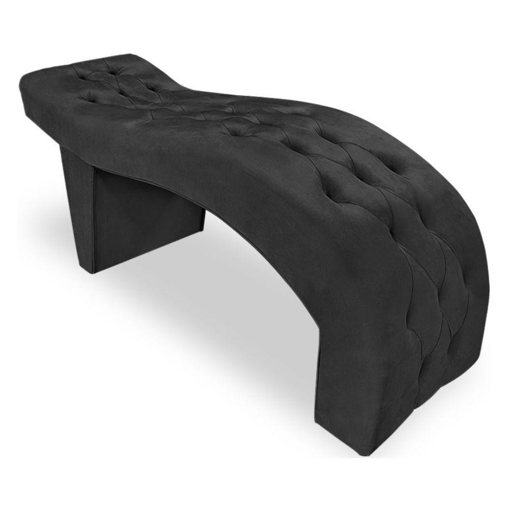 Maca Estofada Capitonê Clínica Salão Estética Suede Eduarda preto em Oferta na Shopee