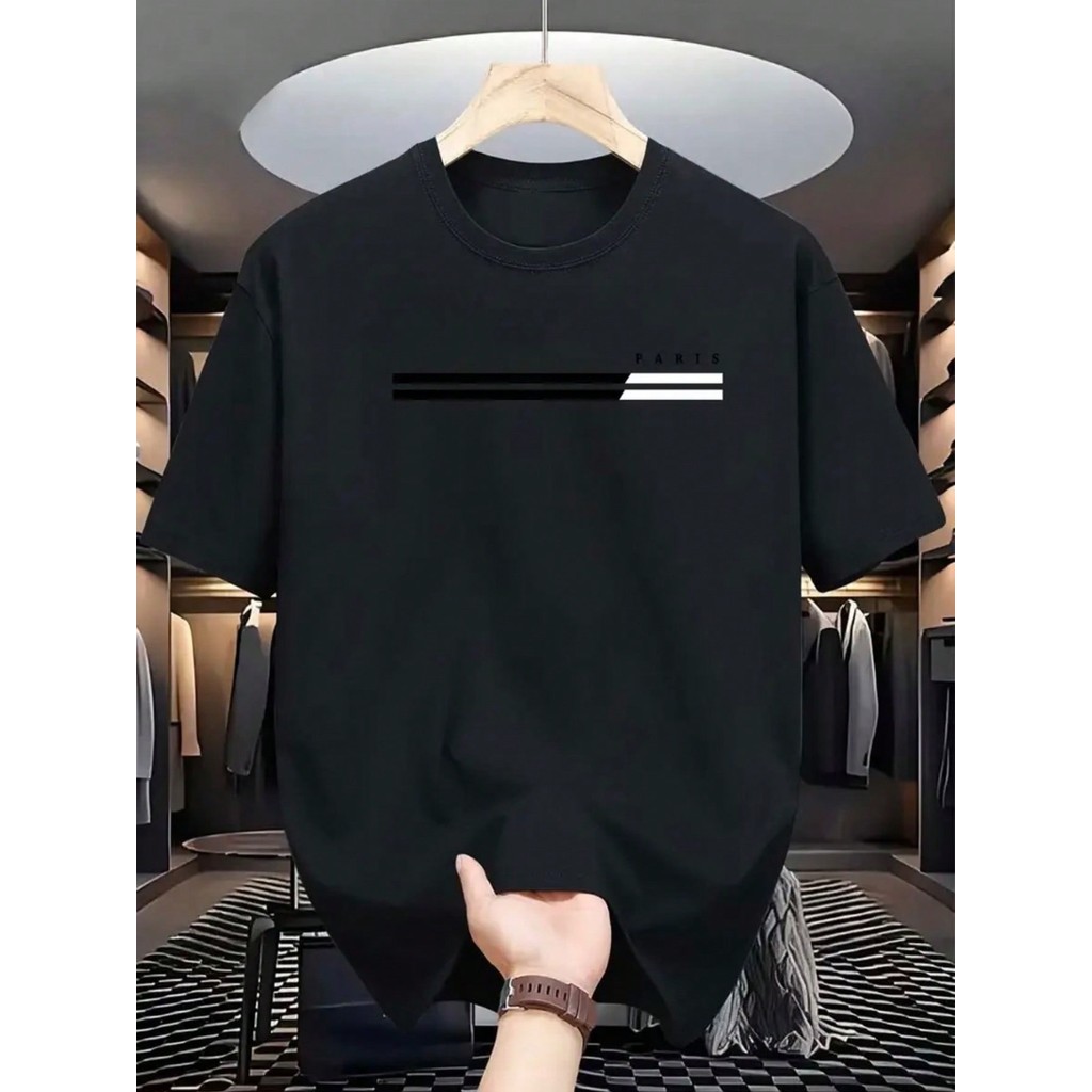 Camiseta  Masculina Casual & Esportiva Blusa 100% Algodão Camiseta Importada Malha Premium Paris