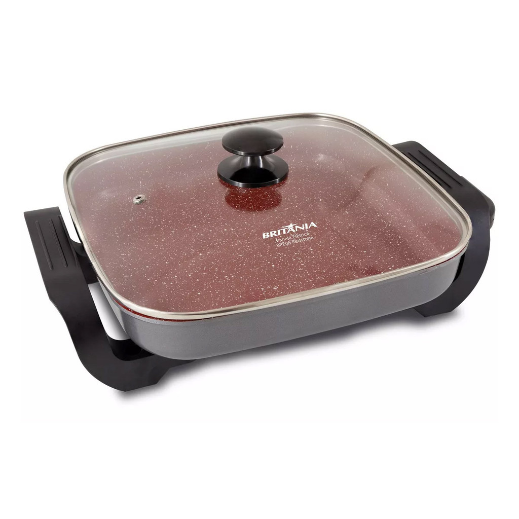 Panela Elétrica Britânia Multiuso Antiaderente Bpe06 Redstone 3,5l 1200w