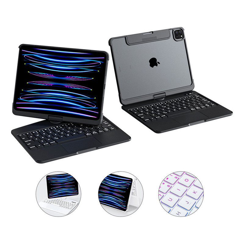 Capa Giratória Magic Keyboar Para iPad Air4, ipad Air5, 2018 ou 2020 ou 2021 ou