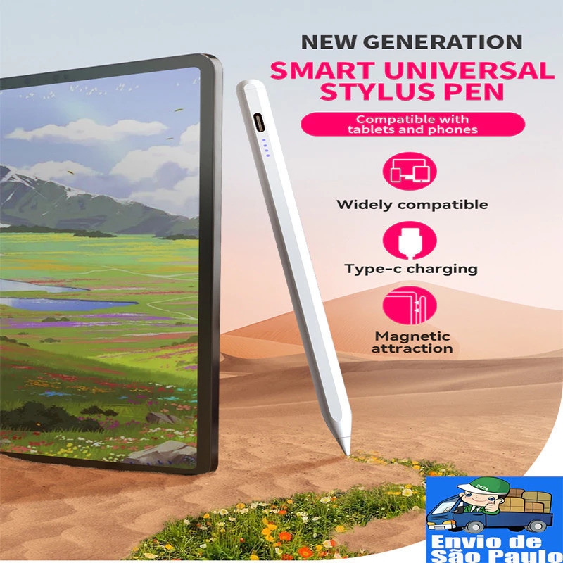 Stylus Pen Caneta Touchscreen Pencil Universal compatível IOS ,Android ,Windows iPad e Tablet lançados a partir de 2018