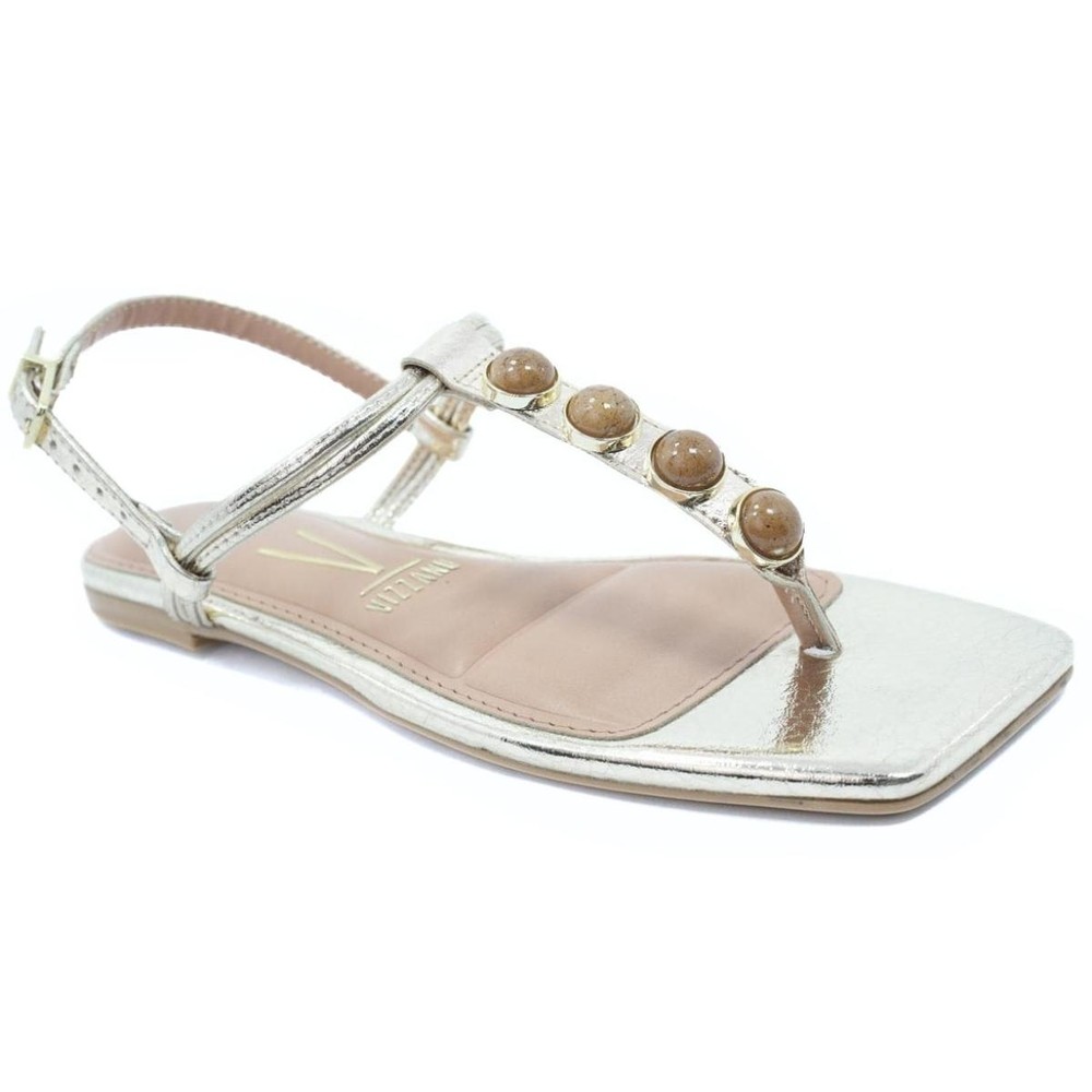 Rasteira Vizzano Pedraria Feminina - Dourado - Women Shoes