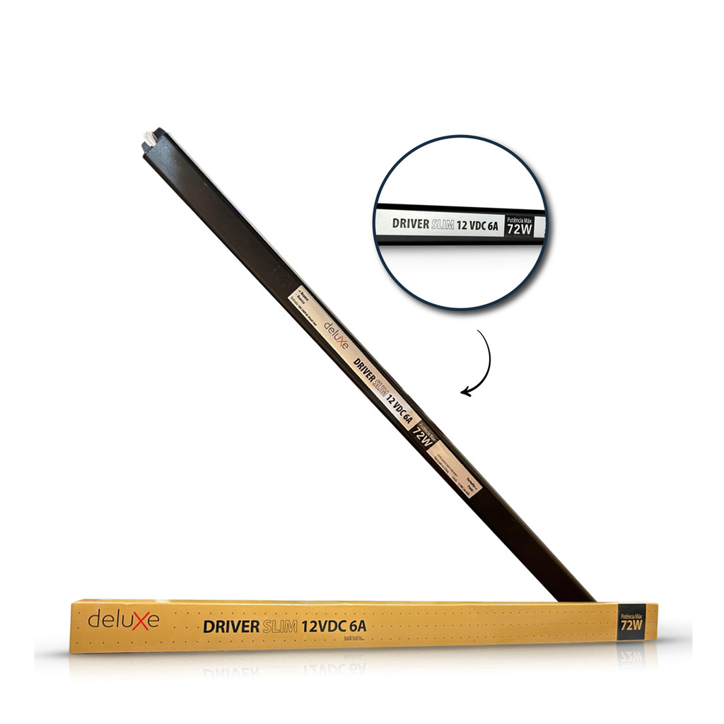 Fonte driver Slim 72w 6a 12v 110v/220v Bivolt Ip20 Cod: 994052973 Deluxe By Avant em Oferta na Shopee