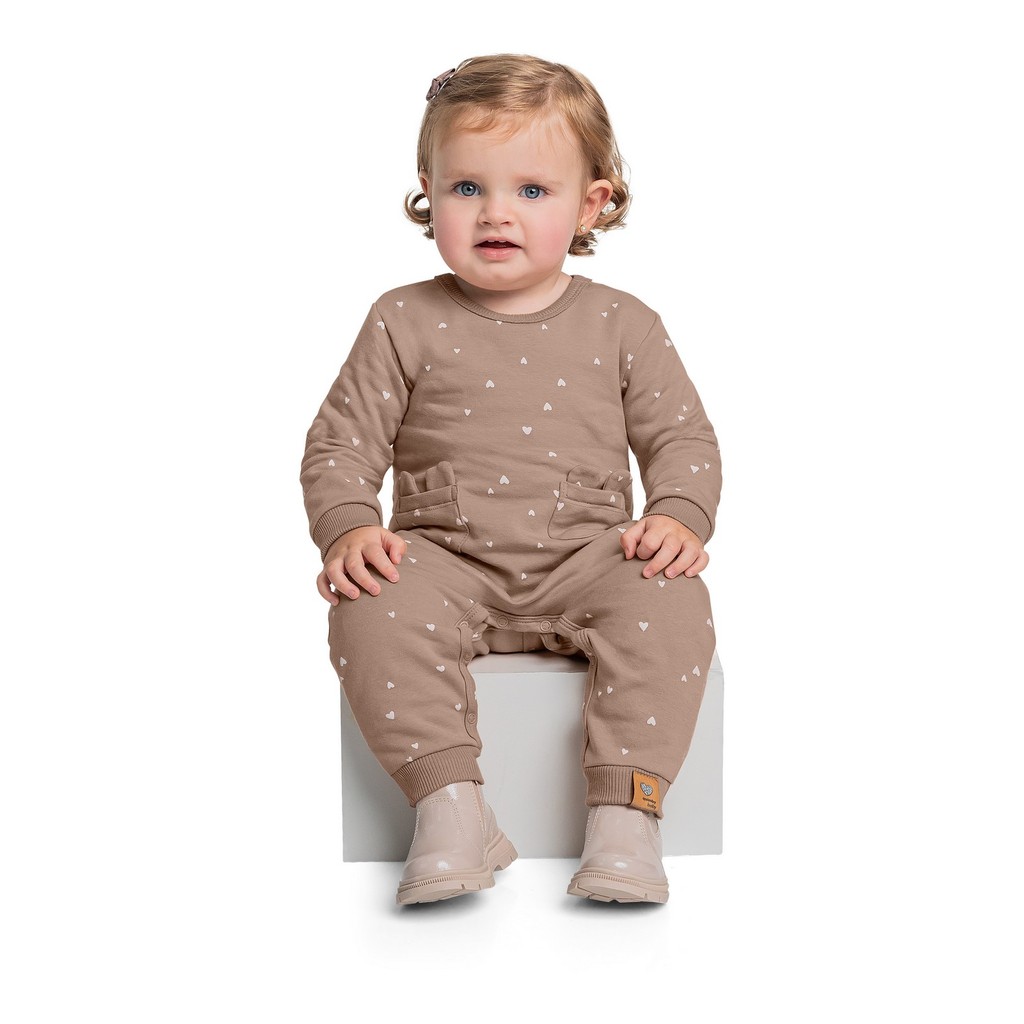 Macacão em Molecotton para Bebê Menina Quimby em Oferta na Shopee