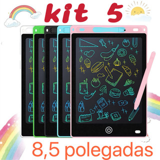 Kit 5 Lousa Mágica Tela Lcd Tablet Infantil De Escrever E Desenhar 8.5 Polegadas brinquedo infantil Para 