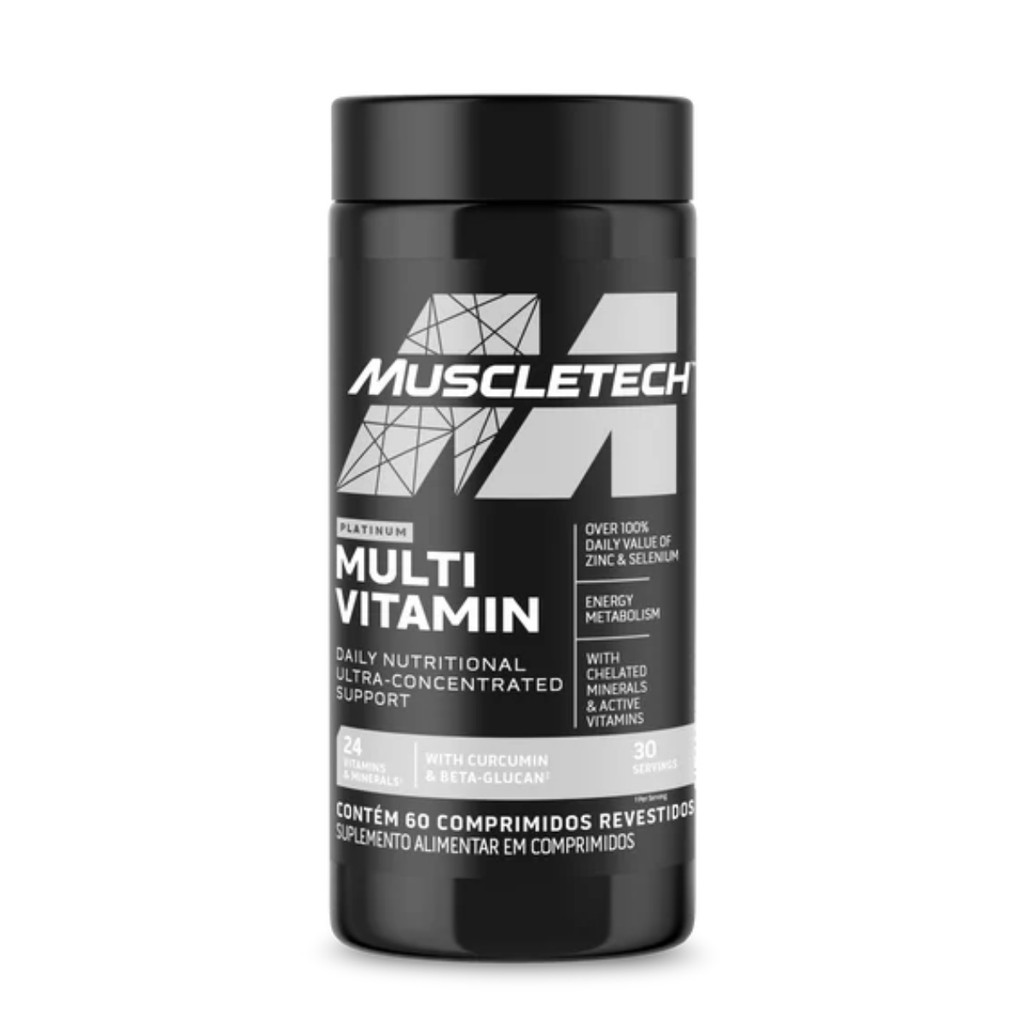 Multivitamínico Platinum Pote Com 60 Comprimidos Muscletech - Health