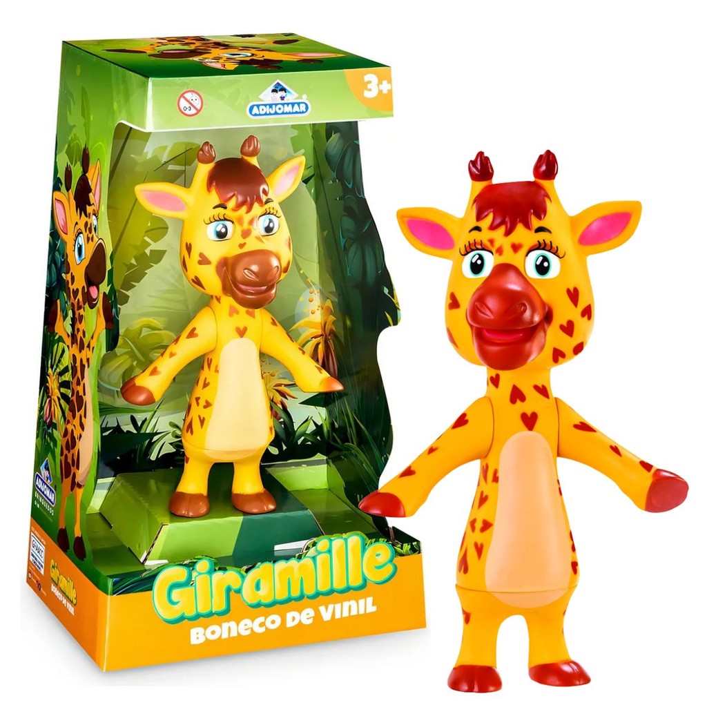 Boneco Turma Da Giramille Girafa 20cm 264 - Adijomar - Mom & Baby