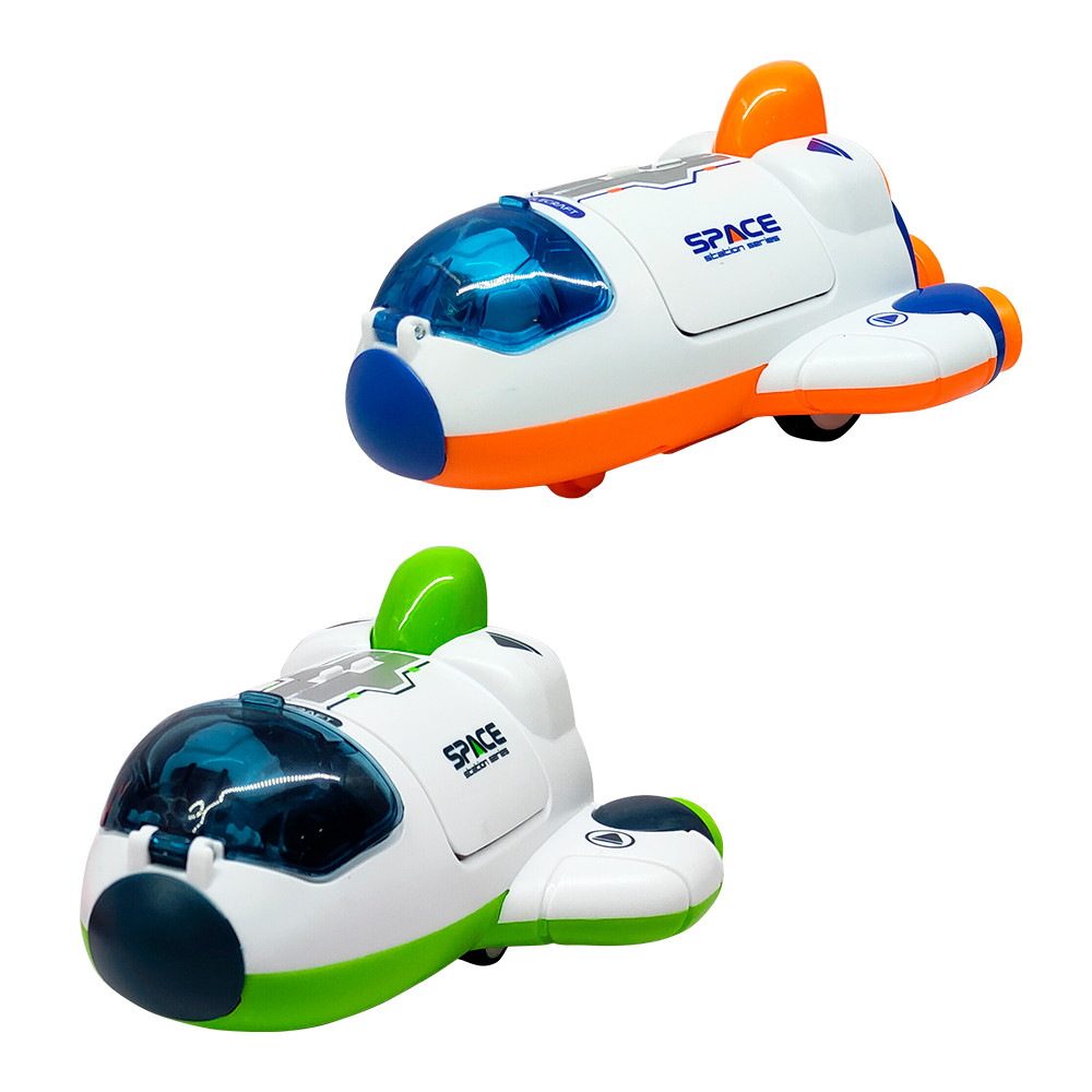 Nave Espacial Missão ZX22 com Fricção e Boneco Astronauta 12cm