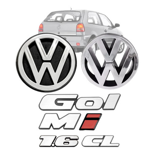 Kit Emblema Gol Cl 1.6 Mi P/ Gol Bola G2 97 98 99 07 Pc Tras