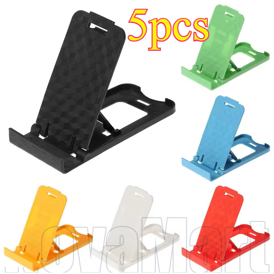 Suporte De Telefone Celular Dobrável De Plástico-Mesa Portátil Universal-Ajustável Em Vários Ângulos-Ótimo Para Configur