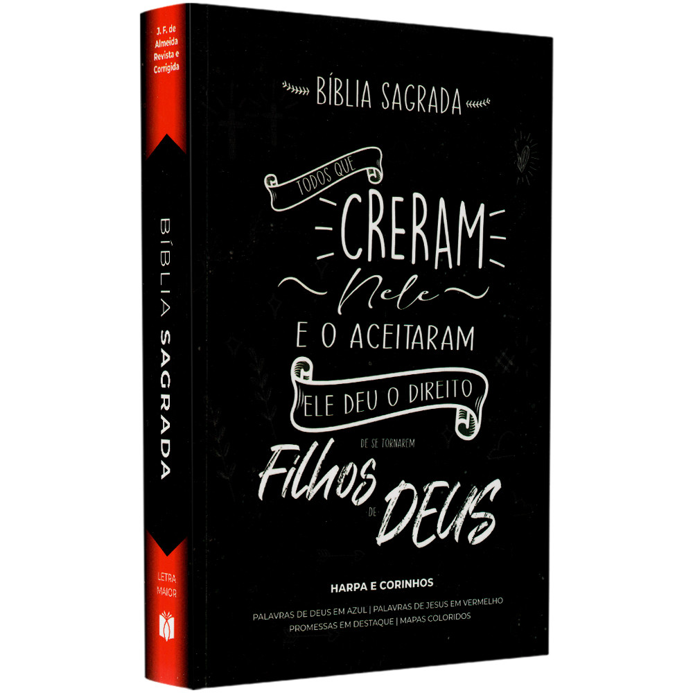 Bíblia Sagrada Creram Nele | ARC | Letra Maior | Harpa e Corinhos | Capa Brochura em Oferta na Shopee