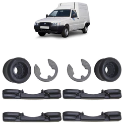 Kit Deslize Calço Reparo Banco Fiorino 1985 1986 1987 1988 1989 1990 1991 1992 1993 A 2013 8 Peças