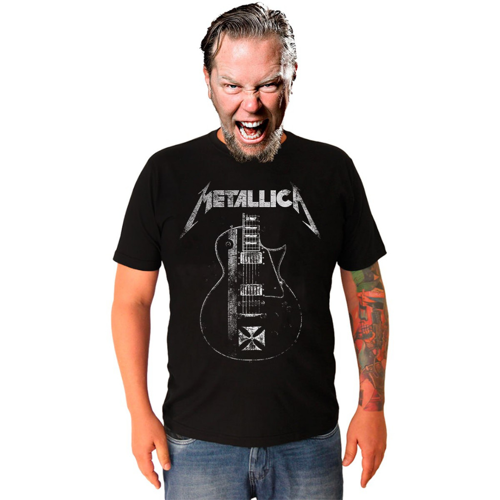 Camiseta Metallica Banda Rock James Hetfield 100% Algodão em Oferta na Shopee