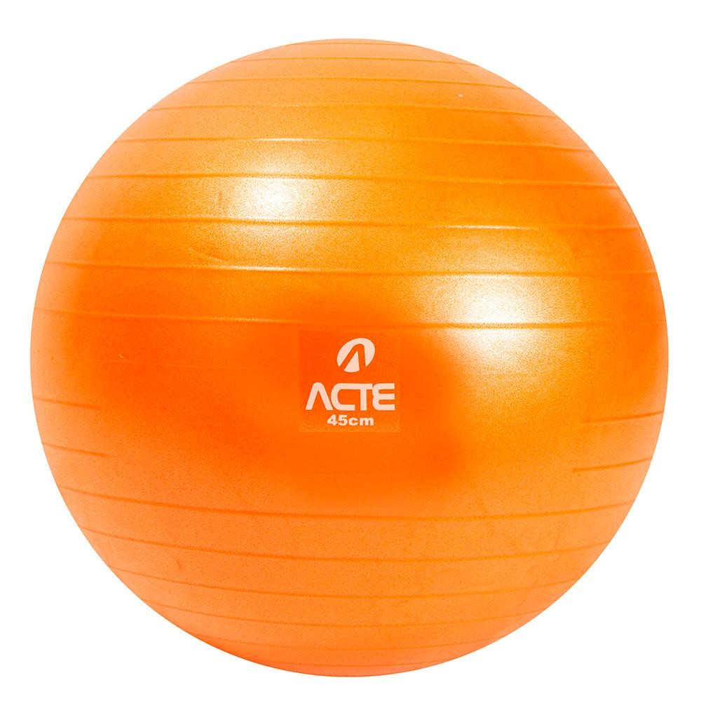 Bola de Pilates 45cm, Laranja,  Com Bomba de Ar, T9-45, Acte Sports em Oferta na Shopee