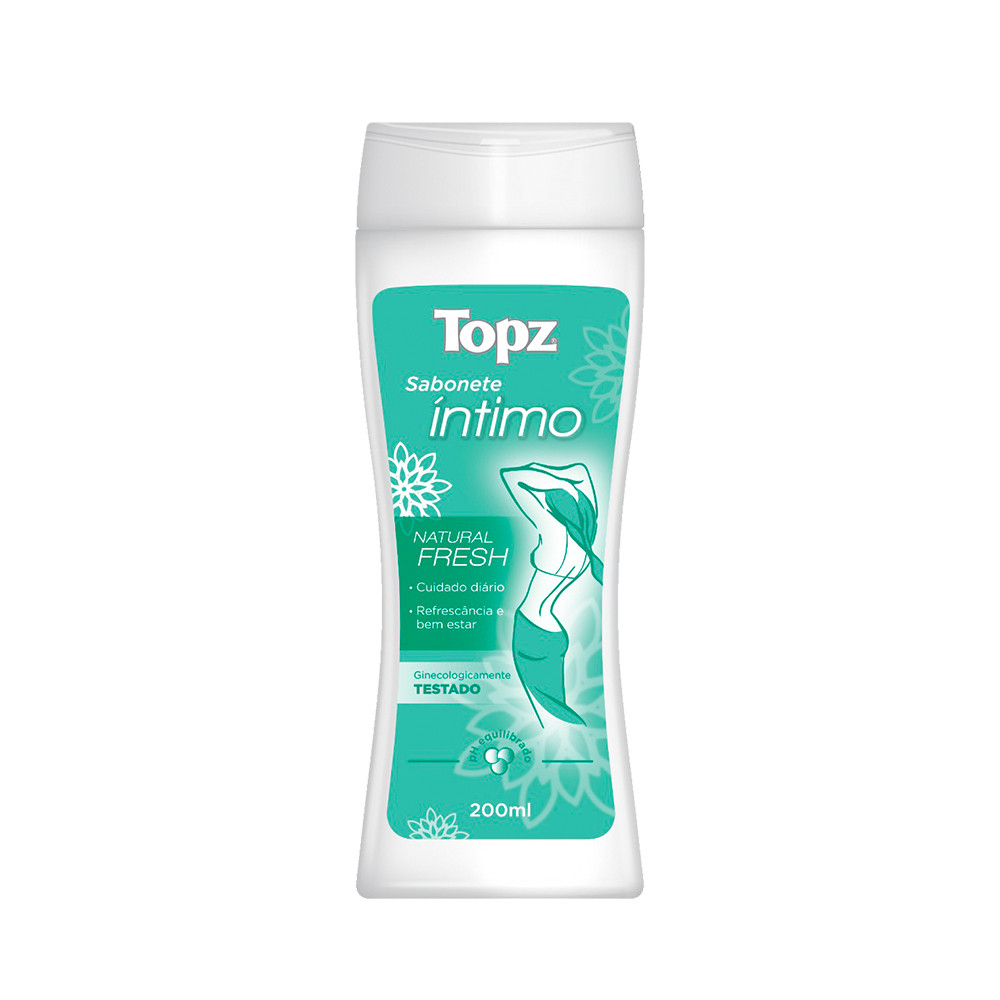 Sabonete Líquido Íntímo Feminino Natural Fresh 200ml Topz em Oferta na Shopee