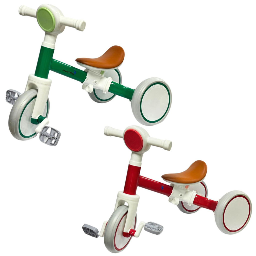 Bicicleta Infantil Equilíbrio 2 em 1 Triciclo 3 Rodas sem Pedal Coordenação Importway Bw310