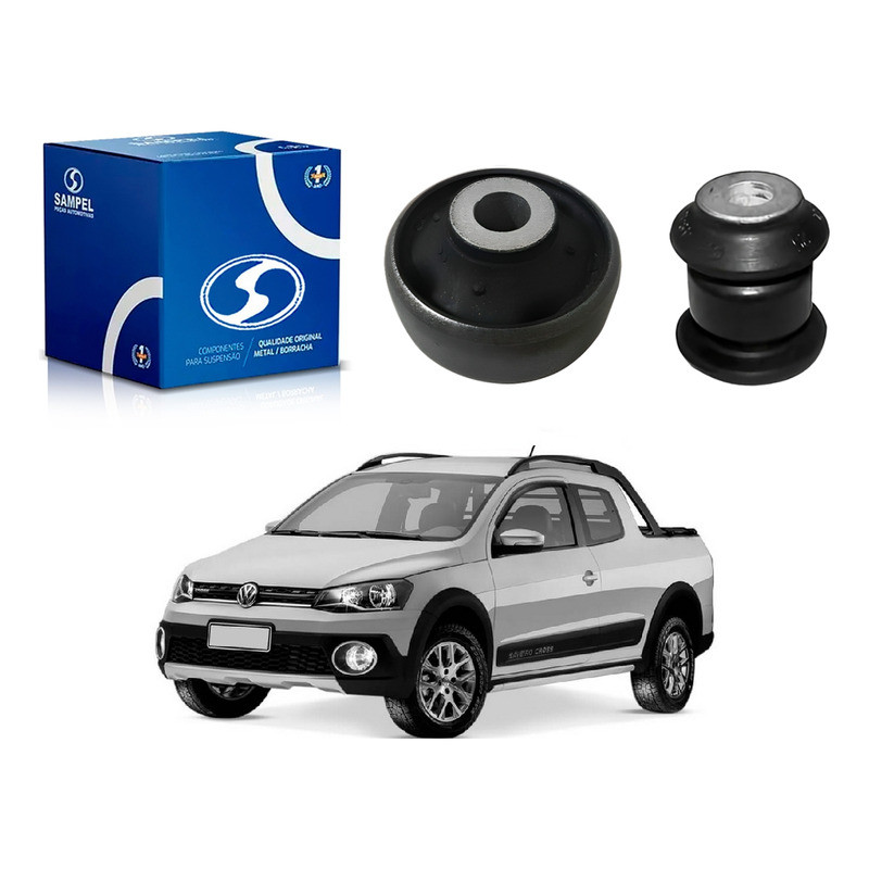 Par Bucha Bandeja Dianteira Saveiro Cross G6 1.6 2004 A 2017 em Oferta na Shopee