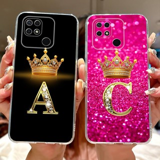 Xiaomi Redmi 10C 10 (Índia) Nova Moda Coroa Letra Inicial Casal Capa De Telefone Redmi10C Silicone Macio TPU em Oferta na Shopee