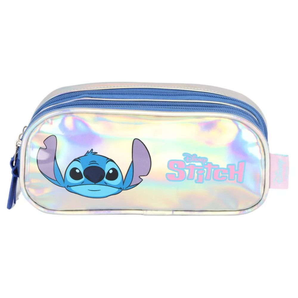 Estojo Escolar 3 Compartimentos Disney Stitch Metálico em Oferta na Shopee