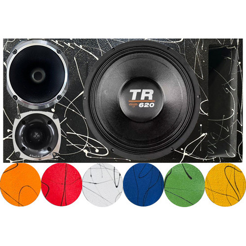 CAIXA TRIO DUTO RÉGUA  ALTO FALANTE TRITON TR620 CORNETA 1425 PRETA em Oferta na Shopee