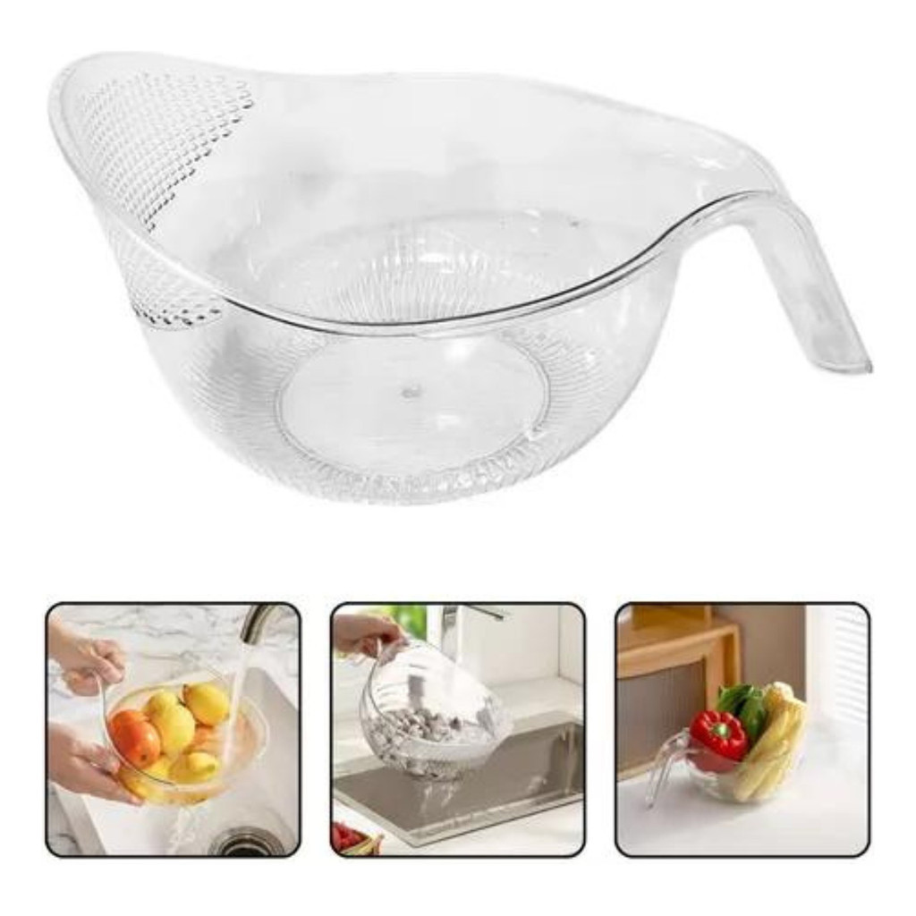 Escorredor Multiuso Acrílico 20cm 1.5l Transparente em Oferta na Shopee