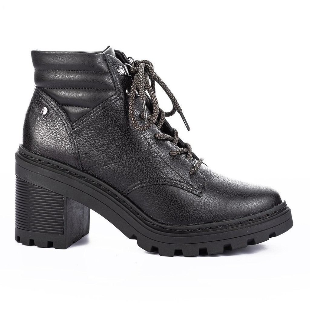 Bota Coturno Tanara de Couro Tratorada - Women Shoes